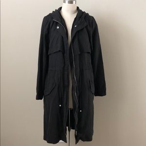 Long hooded parka - light weight